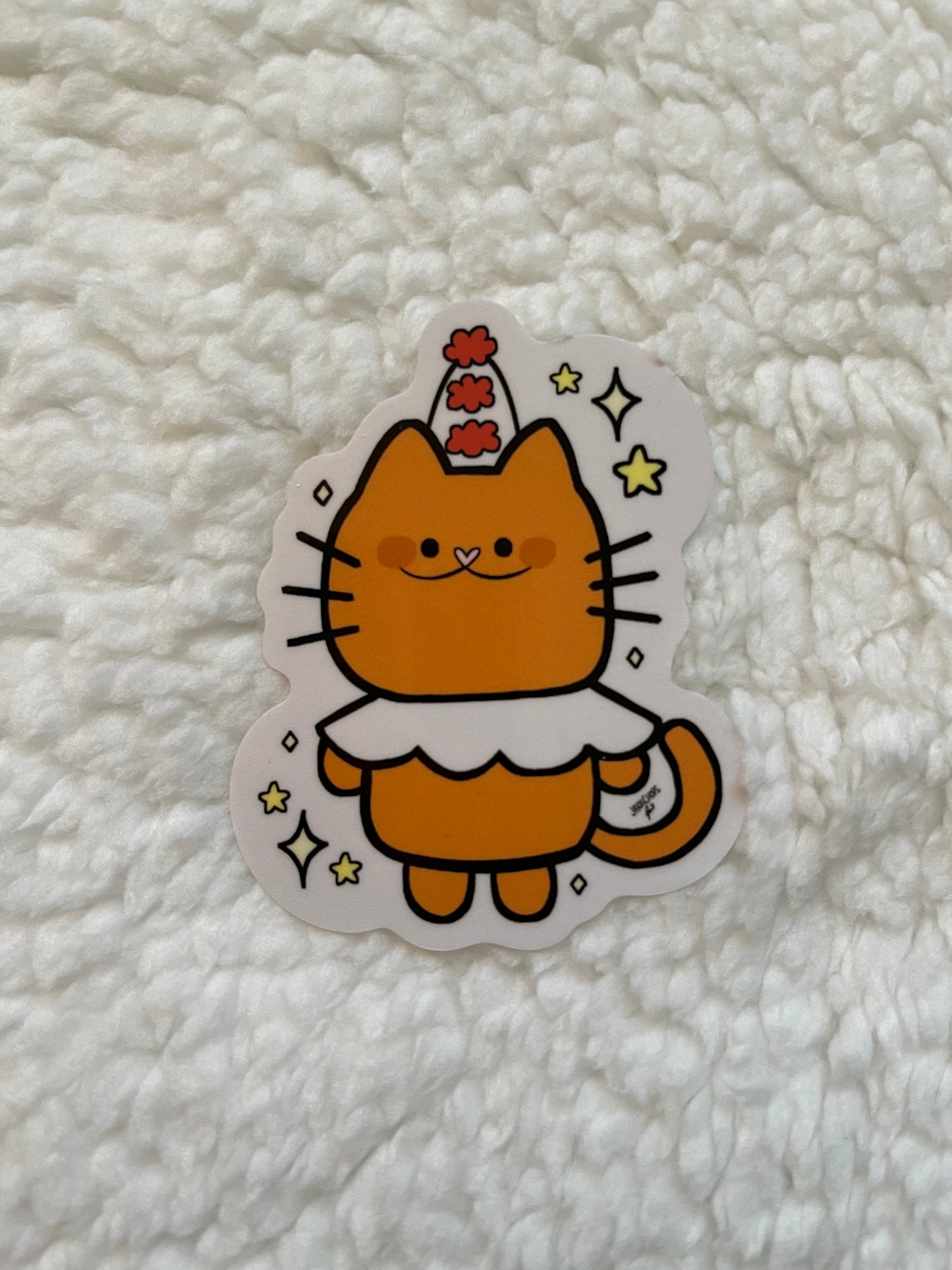Clown Cat Sticker