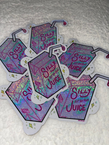 Glitter Silly Lil' Bitch Juice Sticker